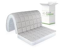 EVERGREENWEB - Colchón Clic clac Individual 80x190 cm h 10 para sofá Cama con Espuma viscoelástica, Plegable, Pliegue en el Asiento, Ortopédico, hipoalergénico, Cordones de fijación Bed Sofa Memory