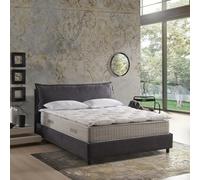 EVERGREENWEB - Colchón Doble 160x190 con Topper Viscoelástico Altura 32 cm + 2 Almohadas Memory Foam, Ortopédico, Funda Blanca con Efecto Masaje, Corrector con Acolchado Antiácaros Efecto Pluma