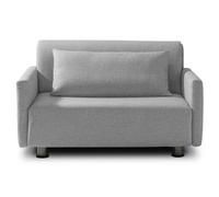 EVERGREENWEB Sofa Cama 2 Plazas Convertible 2 en 1 con Colchón Doble Ortopédico Plegable 120x190 cm, Funda Gris Extraíble Lavable, Cojines Incluidos, Estructura Reforzada en Metal con 4 Pies | Edith