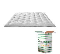 EVERGREENWEB - Topper Colchón 140x200 cm de Espuma viscoelástica, Alto 8 cm, cubrecama, Corrector de colchón, ortopédico, futón con Funda hipoalergénica, antiácaros DREAME