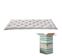 EvergreenWeb - Topper Colchón 80x190 en Látex 7 cm de Altura - Protector de Colchón, Acolchado de 100% Efecto Arco Suave Hipoalergénico, Futón Ortopédico, Forro Blanco Antiácaros