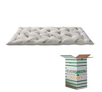 EVERGREENWEB - Topper Colchón Individual 90x200 cm viscoelástico con Forro de Aloe Vera, Cubrecolchón, Corrector de colchón, Futón Suave y Ortopédico STARLES