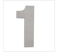 EVI Herrajes | Número Adhesivo para Casas de Acero Inoxidable | Nº 1 | 120 mm | Para Paredes, Fachadas, Portales o Puertas | Para Exterior e Interior | Mod. I-1201AM