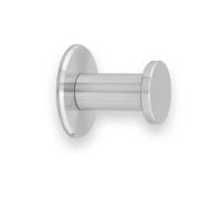 EVI Herrajes Percha de Baño | Colgador de Pared de Acero Inoxidable | Acabado Mate | Para Colgar Ropa, Abrigos o Toallas| Toallero Adhesivo y/o Tornillo | 190DUALAM
