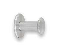 EVI Herrajes Percha de Baño | Colgador de Pared de Acero Inoxidable | Acabado Mate | Para Colgar Ropa, Abrigos o Toallas | Toallero Adhesivo y/o Tornillo | 188DUALAM