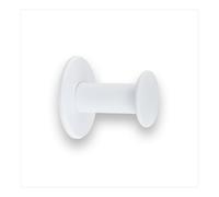 EVI Herrajes Percha de Baño | Colgador de Pared de Acero Inoxidable | Lacado Blanco | Para Colgar Ropa, Abrigos o Toallas | Toallero Adhesivo y/o Tornillo | 188DUALBL