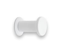 EVI Herrajes Percha de Baño | Colgador de Pared de Acero Inoxidable | Lacado Blanco | Para Colgar Ropa, Abrigos o Toallas| Toallero con Tornillo Invisible | 190CBBL