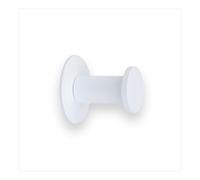 Evi Herrajes Percha de Baño | Colgador de Pared de Acero Inoxidable | Lacado Blanco | para Colgar Ropa, Abrigos o Toallas| Toallero Adhesivo y/o Tornillo | 190DUALBL