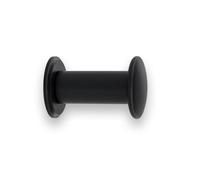 EVI Herrajes Percha de Baño | Colgador de Pared de Acero Inoxidable | Lacado Negro | Para Colgar Ropa, Abrigos o Toallas | Toallero con Tornillo Invisible | 188CBNG