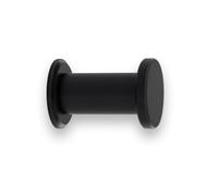 EVI Herrajes Percha de Baño | Colgador de Pared de Acero Inoxidable | Lacado Negro | Para Colgar Ropa, Abrigos o Toallas| Toallero con Tornillo Invisible | 190CBNG
