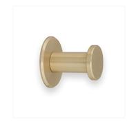 EVI Herrajes Percha de Baño | Colgador de Pared de Latón | Acabado Mate | Para Colgar Ropa, Abrigos o Toallas| Toallero Adhesivo y/o Tornillo | 190DUALLMT
