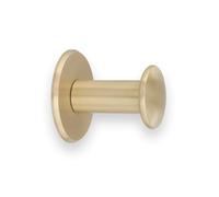 EVI Herrajes Percha de Baño | Colgador de Pared de Latón | Acabado Mate | Para Colgar Ropa, Abrigos o Toallas | Toallero Adhesivo y/o Tornillo | 188DUALLMT