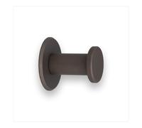 EVI Herrajes Percha de Baño | Colgador de Pared de Latón | Acabado Rústico | Para Colgar Ropa, Abrigos o Toallas| Toallero Adhesivo y/o Tornillo | 190DUALLRU