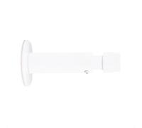 EVI Herrajes | Tope de Pared Regulable Adhesivo | 88-125 mm | Acero Inoxidable Lacado Blanco - Goma Blanca | Instaación Dual: Adhesivo o Tornillo + Taco de Sujeción | Mod. I-182DUALBL