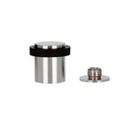 EVI Herrajes | Tope de Puerta | Acero Inoxidable | Ø24x30mm | Base Roscada Atornillada | Acabado Mate | Incluye Tornillo + Taco de Sujeción | Mod. I-199/24X30CBAM