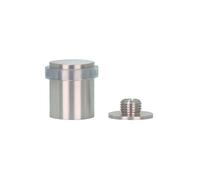 EVI Herrajes | Tope de Puerta | Acero Inoxidable | Ø24x30mm | Base Roscada Atornillada | Acabado Mate | Incluye Tornillo + Taco de Sujeción | Mod. I-199/24X30TCBAM