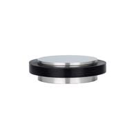 EVI Herrajes | Tope de Puerta Adhesivo | Ø35x12mm | Acero Inoxidable Mate - Goma Negra| Gran Adhesión | 100% Funcional | Mod. 04020335X12AM