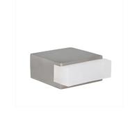 EVI Herrajes | Tope de Puerta Adhesivo Mini | 25x25x14 mm | Goma Blanca | Cuadrado | Acero Inoxidable | Gran Adhesión | 100% Funcional | Mod. I-197/25x14BAM