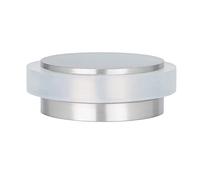 EVI Herrajes | Tope de Puerta Adhesivo Mini | 35x 12 mm | Goma Blanca de Silicona Natural | Acero Inoxidable Acabado | Fijación Sencilla | 100% Funcional | Mod. I-140