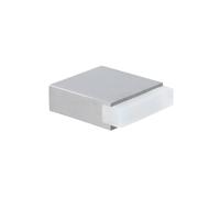 EVI Herrajes | Tope de Puerta Adhesivo Mini | 35x35x14mm | Goma Blanca | Cuadrado | Acero Inoxidable | Gran Adhesión | 100% Funcional | Mod. I-197/25x14BAM