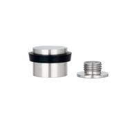 EVI Herrajes | Tope de Puerta Adhesivo o con Tornillo | Ø24x20 mm | Goma Negra |Acero Inoxidable | Incluye Base Roscada Adhesiva + Tornillo + Taco de Sujeción | Mod. I-199DUAL