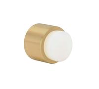 EVI Herrajes | Tope de Puerta Adhesivo para Pared |Ø28x28mm | Latón Acabado Mate - Goma Blanca| Gran Adhesión | 100% Funcional | Mod. I-198/28BTPMLMT