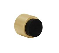 EVI Herrajes | Tope de Puerta Adhesivo para Pared | Ø28x28mm | Latón Acabado Mate - Goma Negra | Gran Adhesión | 100% Funcional | Mod. I-198/28TPMLMT