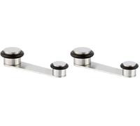 EVI Herrajes | Tope de Puerta Retenedor Giratorio | Acero Inoxidable - Goma Negra | Para Puerta de Hasta 50 mm de Grosor | Incluye Tornillo+Taco | Mod. I-164RADAM (Paquete de 2)