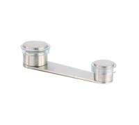 EVI Herrajes | Tope para Puerta | Acero Inoxidable Acabado Mate - Goma Transparente | Hueco Útil 50 mm de Grosor | Fijación Adhesiva o con Tornillo+Taco | Mod. I-164RTADAM