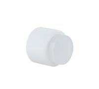 EVI Herrajes | Tope para Puerta de Pared de Diseño - Moleteado Diamante | Ø28x28mm | Acero Lacado Blanco - Goma blanca | Montaje Adhesivo y con Tornillo | I-198MOCBL