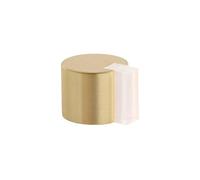 EVI Herrajes | Tope para Puerta de Suelo Adhesivo | Ø24x20mm | Latón con Goma Protectora | Para Interior y Exterior | Protector de Puerta | Mod. I-04019324BLMT