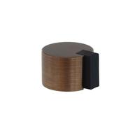 EVI Herrajes | Tope para Puerta de Suelo Adhesivo | Ø28x20mm | Latón Acabado Cuero Envejecido Para Interior y Exterior | Protector de Puerta| Mod. I- 04019328LCU