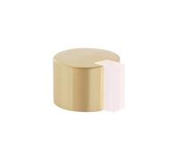 EVI Herrajes | Tope para Puerta de Suelo Adhesivo | Ø28x20mm | Latón con Goma Protectora Para Interior y Exterior | Protector de Puerta| Mod. I-04019328BLMT