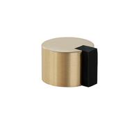 EVI Herrajes| Tope para Puerta de Suelo Adhesivo | Ø28x20mm| Latón con Goma Protectora| Para Interior y Exterior | Protector de Puerta| Mod. I-04019328LMT