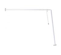EVIDECO 2106100 - Barra de cortina de baño esquinera ajustable en forma de L para montaje en pared, 31,5 pulgadas de ancho x 37 a 71 pulgadas de largo, 80 x 94 a 180 cm, acabado: blanco, 71 x 1 x 1 x