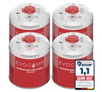EVOCAMP 4X cartucho de gas Propano Butano 450g, cartucho de rosca europea 7/16", botellas de gas para camping 809ml, bombona de gas, puede utilizarse para barbacoas Weber de la serie Q100/1200