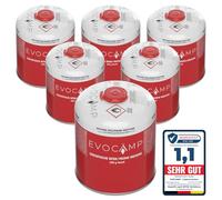 EVOCAMP 6X cartucho de gas Propano Butano 450g, cartucho de rosca europea 7/16", botellas de gas para camping 809ml, bombona de gas, puede utilizarse para barbacoas Weber de la serie Q100/1200