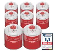 EVOCAMP 8X cartucho de gas Propano Butano 450g, cartucho de rosca europea 7/16", botellas de gas para camping 809ml, bombona de gas, puede utilizarse para barbacoas Weber de la serie Q100/1200