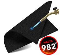 EVOCAMP Base ignífuga 30x30 cm - Alfombra de protección térmica resistente al calor hasta 982 °C - Alfombrilla de soldadura, alfombra ignífuga para una protección contra incendios segura