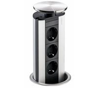 Evoline®Port 2, acero inoxidable, tapa de acero inoxidable, caja de conexión para energía