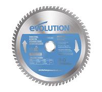 Evolution 185mm T185TCT-68MS Hoja de sierra para cortar acero delgado - Hoja de sierra de metal con punta de carburo de 68 dientes, genera poco calor, rebabas o chispas