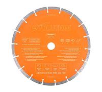 Evolution Hoja de diamante prémium de 255 mm para cortadora de disco de Evolution con elevada concentración de diamante, borde segmentado y orificio de 22,2 mm