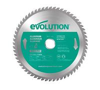 Evolution - Hoja de sierra de 210 mm A210TCT-60MS para cortar aluminio: la hoja de sierra de metal con punta de carburo no genera calor, rebabas ni chispas