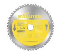 Evolution Hoja de sierra de 210 mm S210TCT-54CS de Evolution para cortar acero inoxidable: la hoja de sierra de metal con punta de carburo y 54 dientes no genera calor, rebabas ni chispas