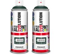 Evolution pinty color M123008 - Pintura spray acrilica 520 cc verde (Paquete de 2)