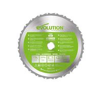 Evolution Power Tools FURYBLADE255MULTI - Hoja de Sierra Multiuso con Punta de Acero de Carburo FURY, 255 mm, Plata/Verde