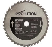 Evolution Power Tools GW255TCT-40 Hoja de sierra de metal duro para madera, para sierras de mesa y tronzadoras, cortes suaves y rápidos en madera, corte limpio y sin astillas, 40 dientes, 255 mm