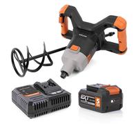 Evolution Power Tools R120MXR-LI (Geladen): Batidora de pintura inalámbrica, portátil, con accesorio para pintura