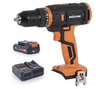 Evolution Power Tools R13CMB-Li Taladro combinado inalámbrico de 18 V con 3 modos (taladro, accionamiento, impacto) velocidad variable, clip para cinturón, luz de trabajo LED, batería de iones de