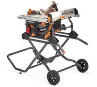 Evolution Power Tools R255TBLX+ Sierra De Mesa Con Soporte (Próxima Generación Rage 5-S) Hoja De Corte Multimaterial Corta Madera Metal Plástico, Bisel 45˚, +/- 60˚ Ángulo De Inglete, 1800w